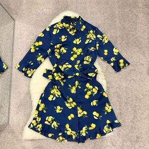 Banana Republic romper Navy with Lemon Print